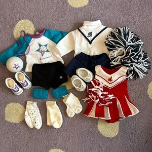 American Girl Doll Sports Outfits: Volleyball, Two Cheer Uniforms